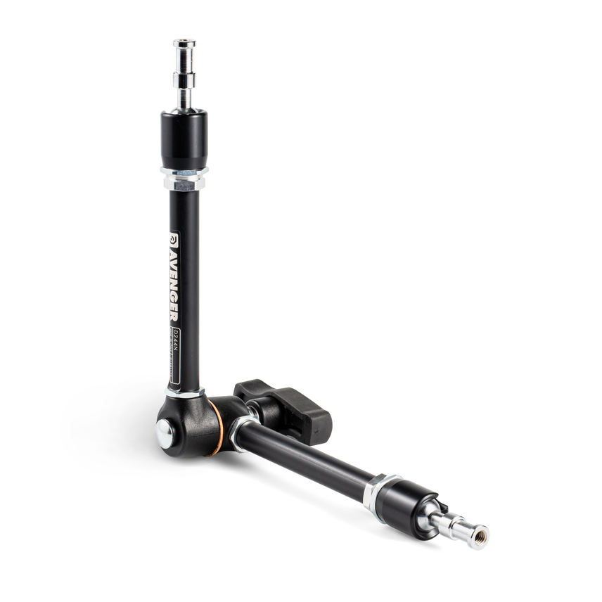 Avenger Friktionsarm mit T-Knopf Schwarz, Dual 16mm Spigots