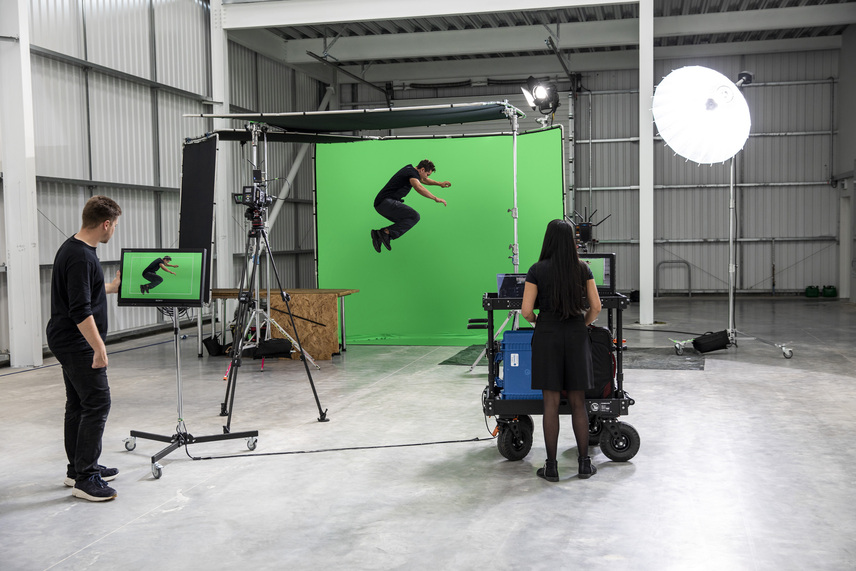 Hintergrund-Kit Manfrotto Chroma Key FX 4 x 2,9 m, Blau