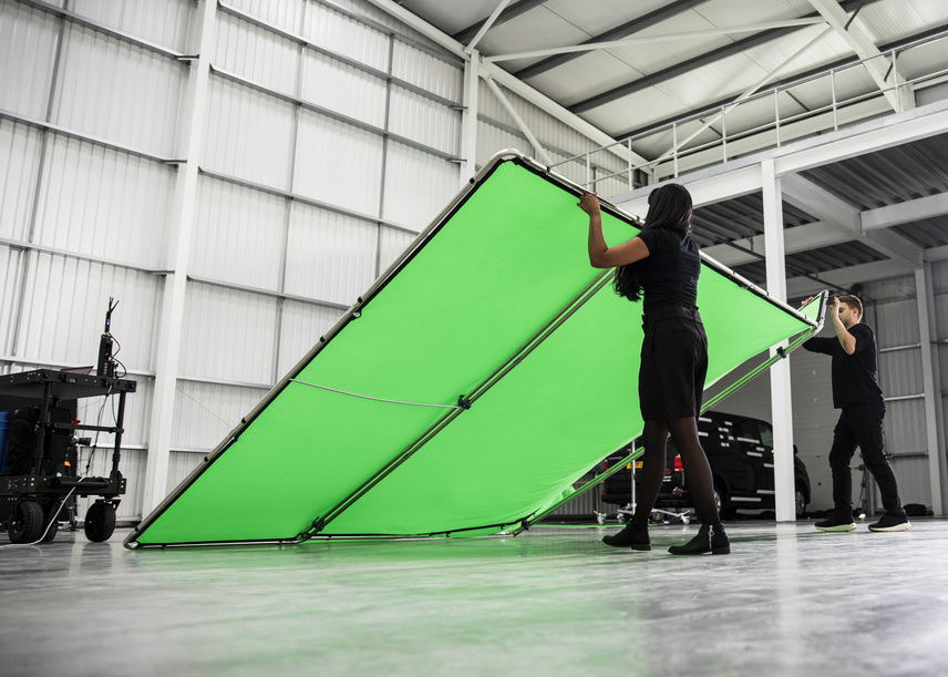 Hintergrund-Kit Manfrotto Chroma Key FX 4 x 2,9 m, Blau