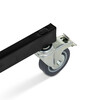 Stativ mit Rollen und Gleitträger, silber