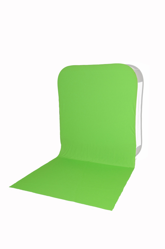 Hintergrundbespannung mit Bodenschleppe Chroma.Grün 180x215c