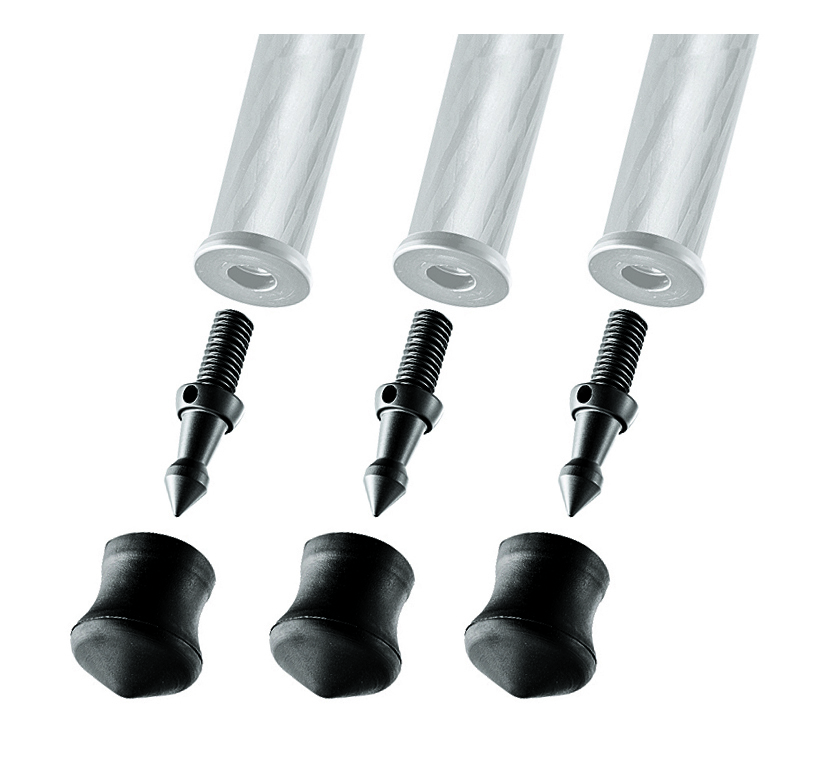 Gitzo auswechselbarer Spike- und Gummi-Fuß, 30mm, 3er Set