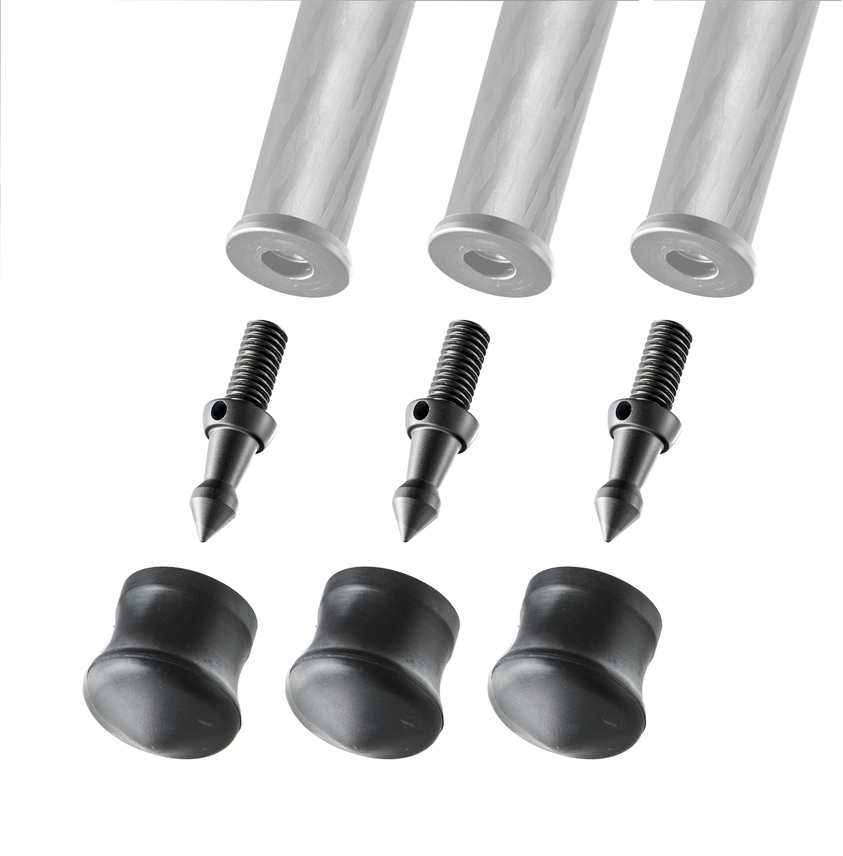 Gitzo auswechselbarer Spike- und Gummi-Fuß, 38mm, 3er Set