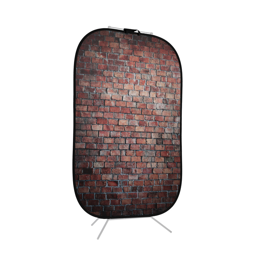 Urban Collapsible 1,5x2,1m Clasc Red/Distressed White Brick