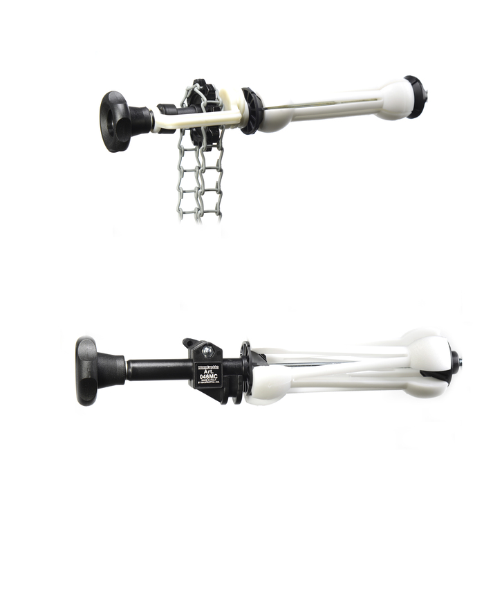 Expan-Hintergrund Halter Set + Metallkette, grau