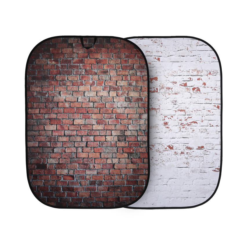 Urban Collapsible 1,5x2,1m Clasc Red/Distressed White Brick