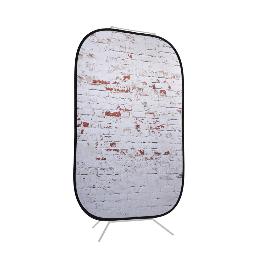 Urban Collapsible 1,5x2,1m Clasc Red/Distressed White Brick
