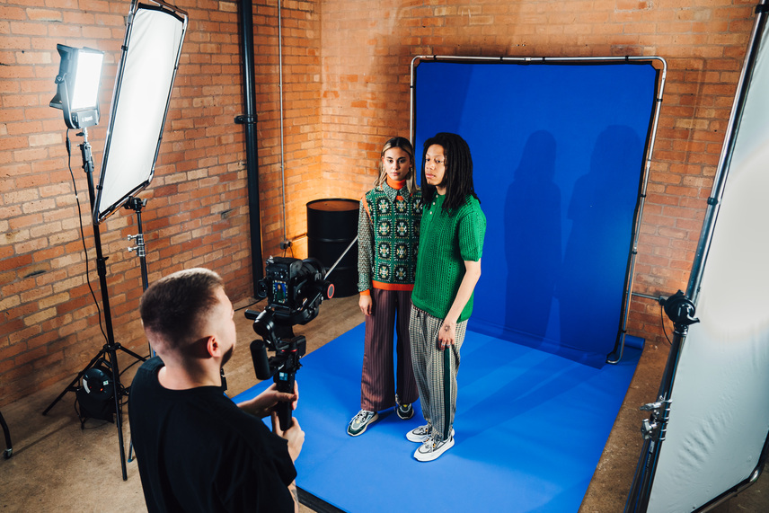 EzyFrame Hintergrund 2 m x 2,3 m Chromakey Blau