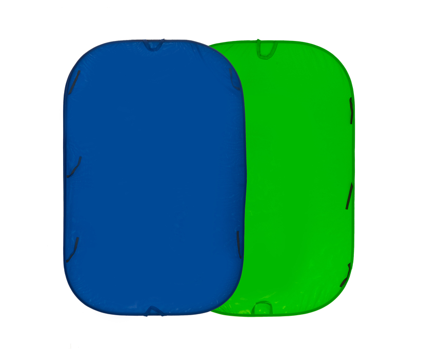Umkehrbarer Hintergrund 1,8 x 2,1 m Chromakey Blau/Grün
