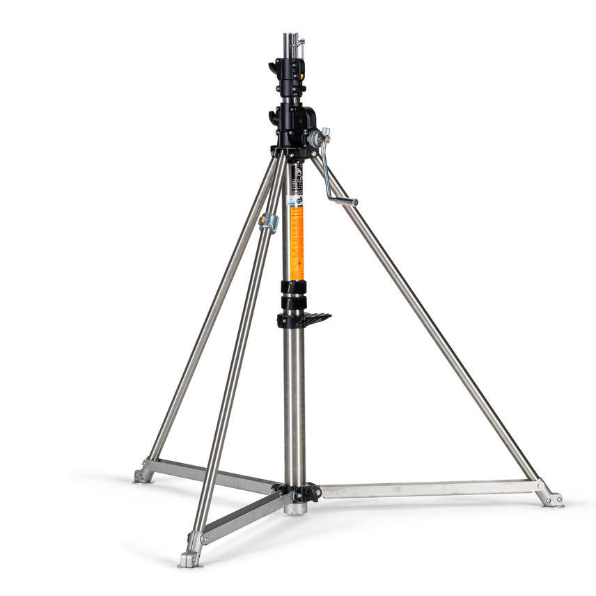Super Wind-Up Lampenstativ, silber