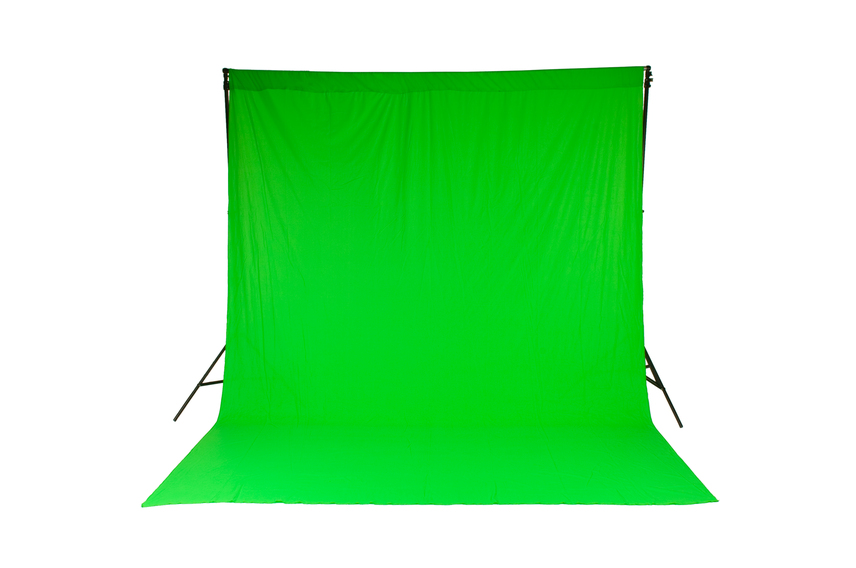 Chromakey Textilhintergrund Grün 300x350cm mit Schlaufe