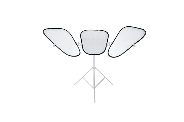Triflector Aufheller Set mit 3 Silber/Weiß Panels