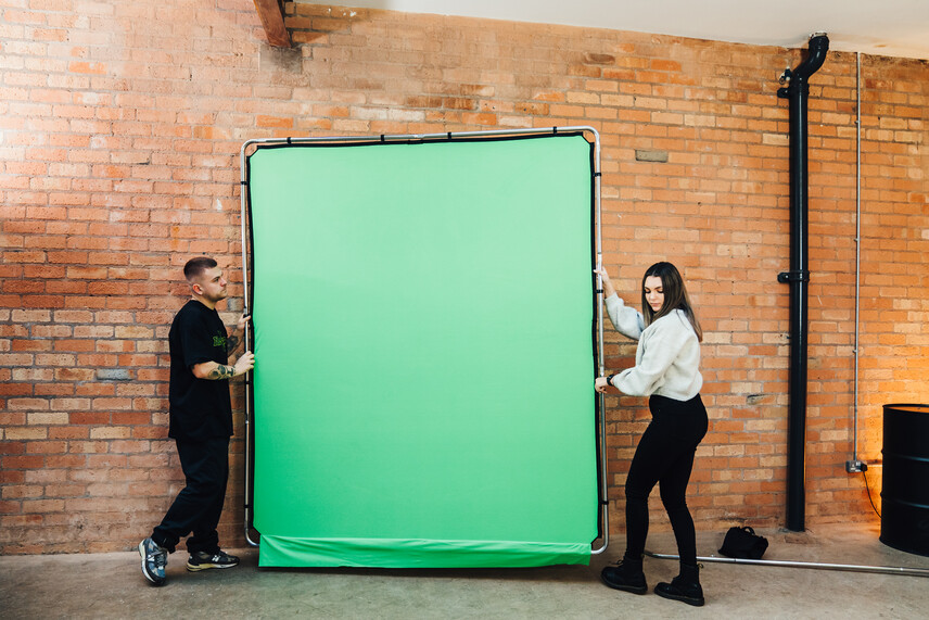 EzyFrame Hintergrund 2 m x 2,3 m Chromakey Grün