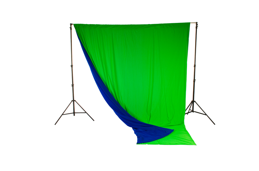 Chromakey Textilhintergrund Grün/Blau 300x350cm m. Schlaufe