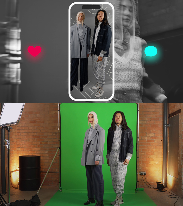 EzyFrame Hintergrund 2 m x 2,3 m Chromakey Grün