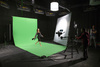 Chromakey Textilhintergrund Grün/Blau 300x700cm mit Schlaufe