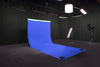 Chromakey Textilhintergrund Grün/Blau 300x700cm mit Schlaufe
