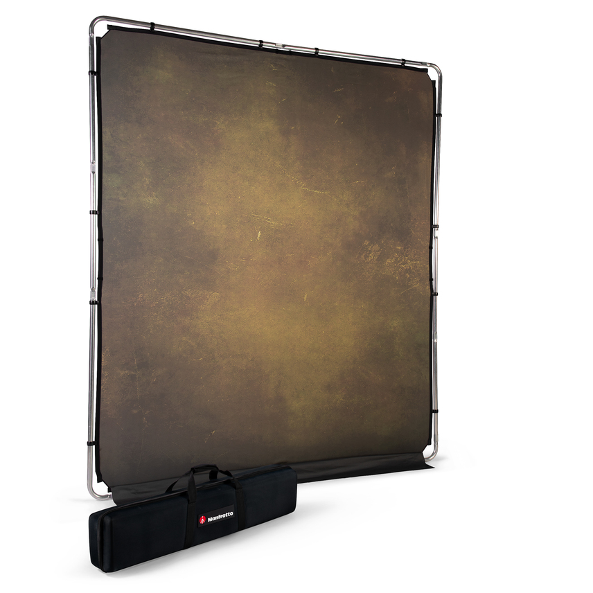EzyFrame Vintage Hintergrund, 2 x 2,3 m, Oliv