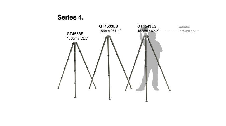 Gitzo Systematic Stativ, Serie 4 lang, 4 Beinsegmente