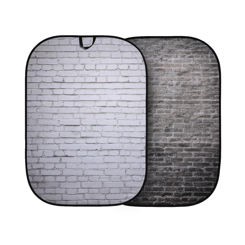 Urban Collapsible 1,5x2,1m Painted White/Industrl Grey Brick