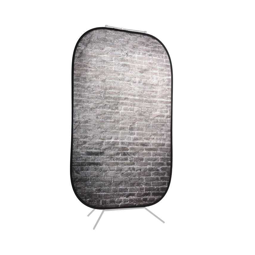 Urban Collapsible 1,5x2,1m Painted White/Industrl Grey Brick