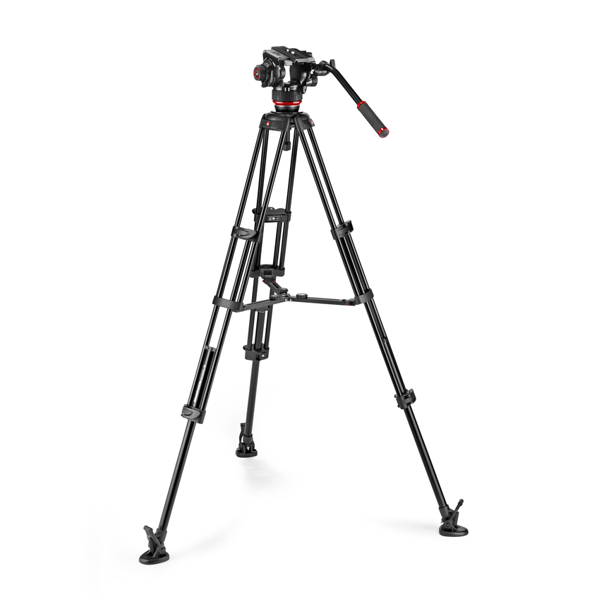 Fluid-Videokopf 504X mit Alu-Doppelrohrstativ MS