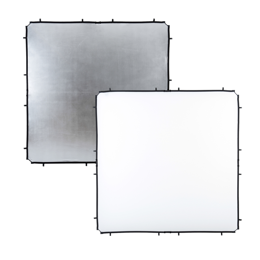 SkyLite Rapid Stoffbezug groß 2 x 2m Silber/Weiss