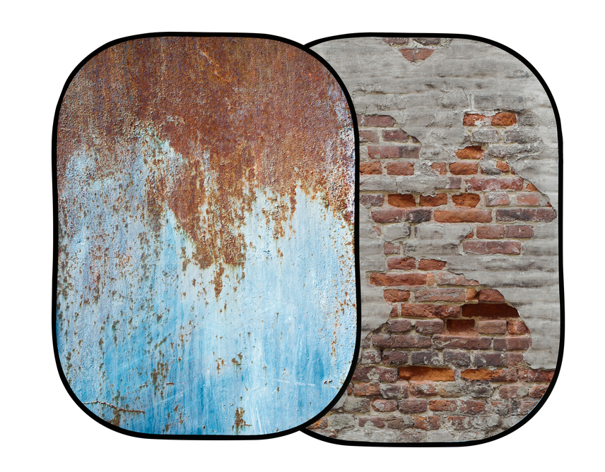 Textilhintergrund Urban (1,5m x 2,1m) Rost/Backstein
