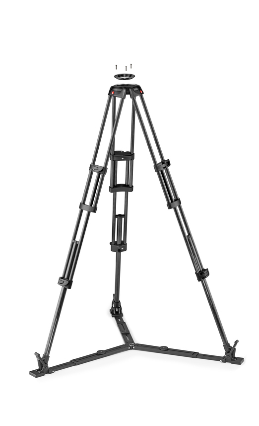 Fluid-Videokopf 504X mit Carbonfaser-Doppelrohrstativ GS