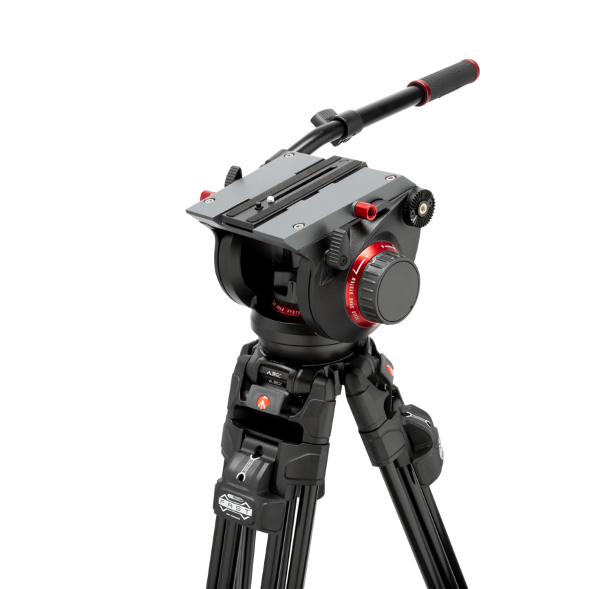 Videokopf Manfrotto 509 Pro mit Stativ 645 Fast Twin Alu