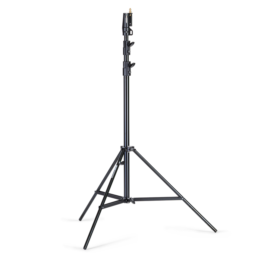Heavy Duty Lampenstativ schwarz, 3 Segmente