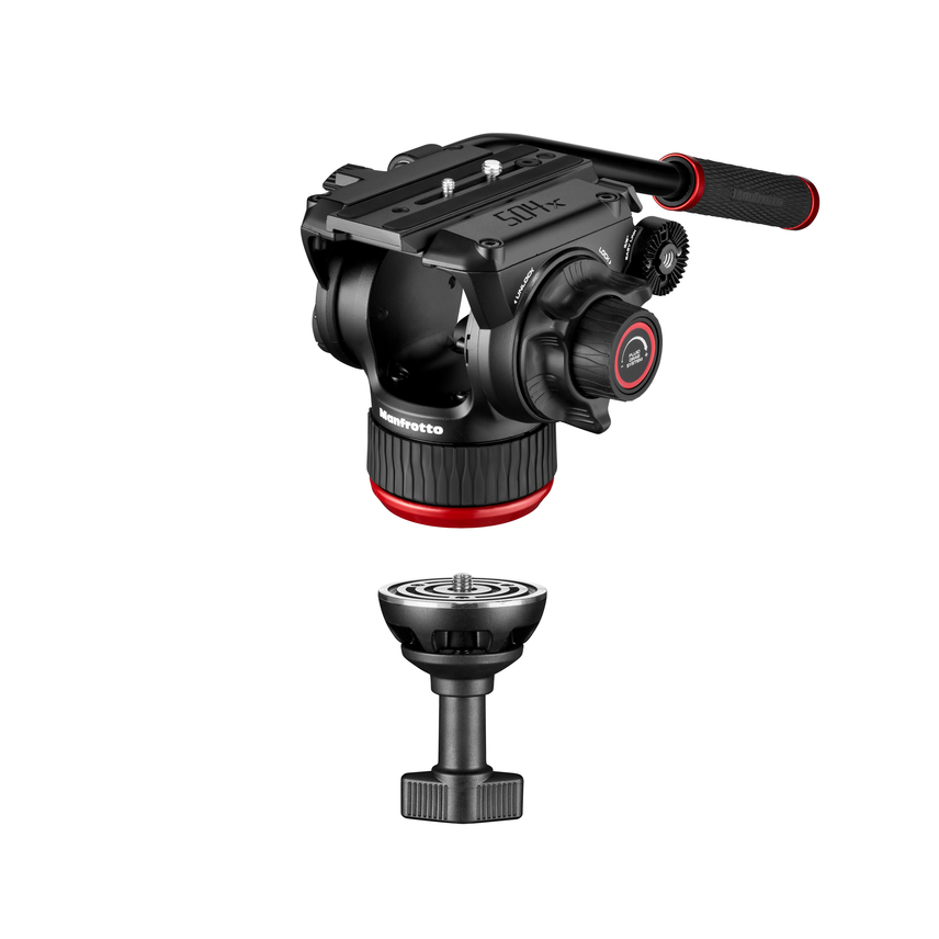Fluid-Videokopf 504X mit Alu-Doppelrohrstativ MS