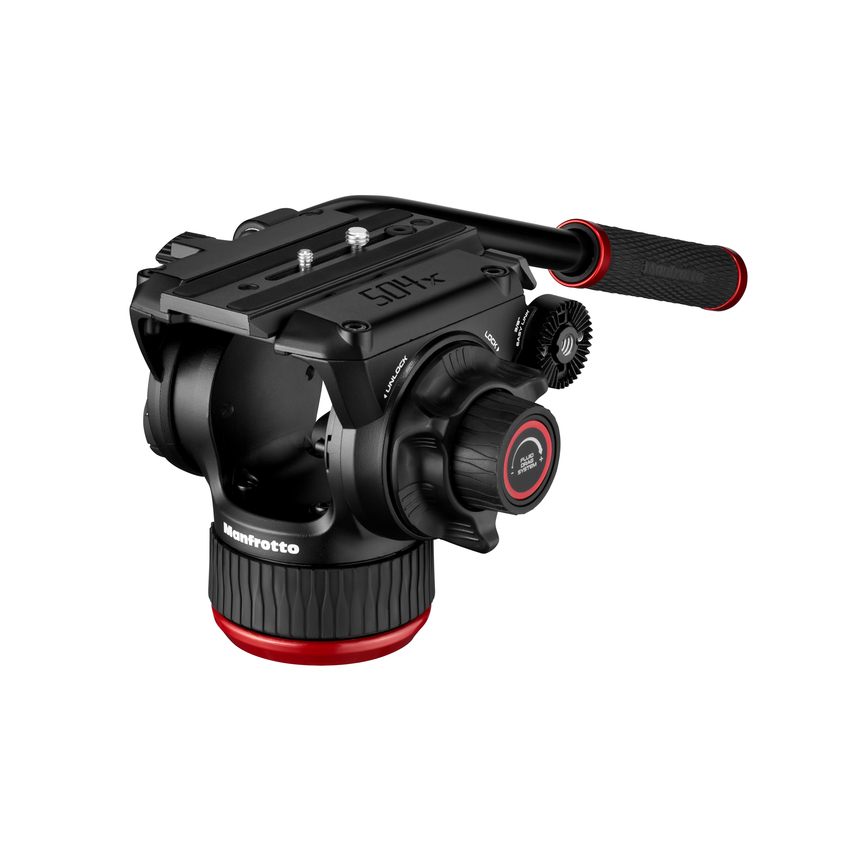 Fluid-Videokopf 504X mit Alu-Doppelrohrstativ MS