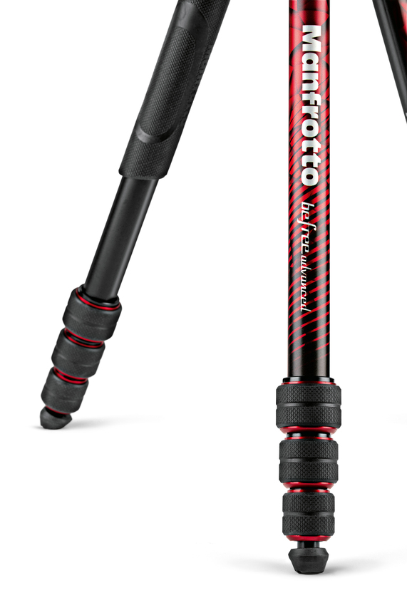 Befree Advanced Alu Reisestativ Twist mit Kugelkopf, rot