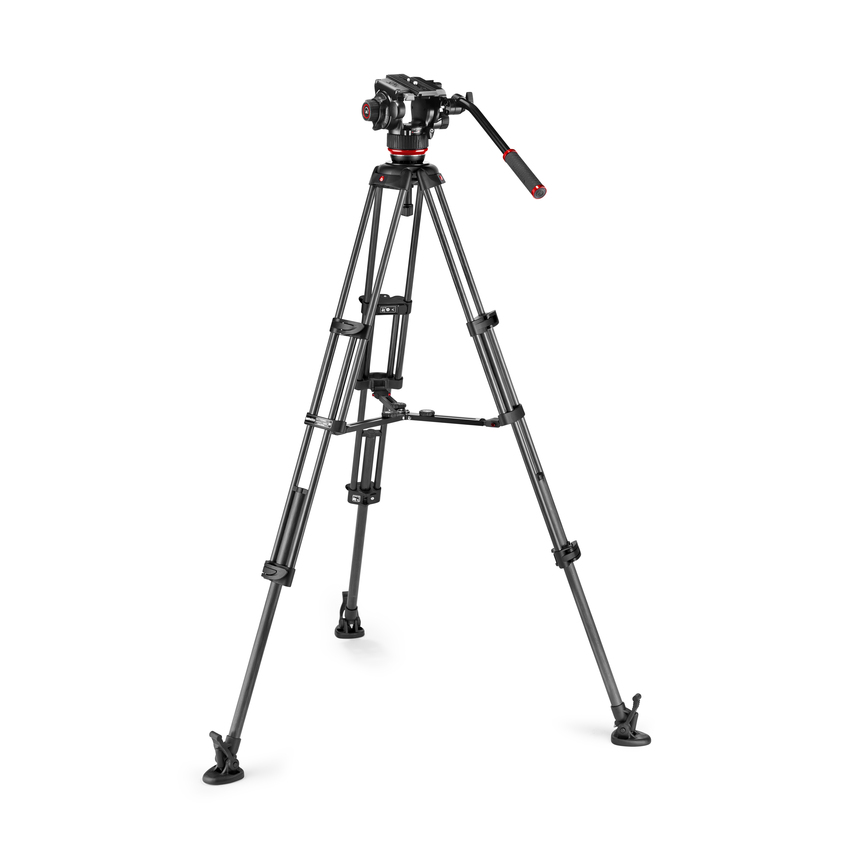Fluid-Videokopf 504X mit Carbonfaser-Doppelrohrstativ MS