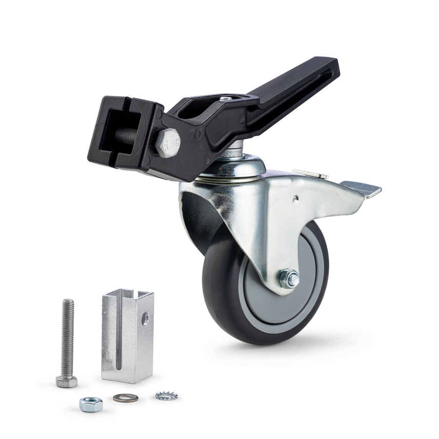 Avenger gebremste Rollen 3er Set (für 20x20mm & 25x25mm) Blk